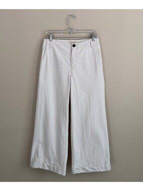 Bellerose Women's Wide Leg Jeans Cotton Crop Natural Color